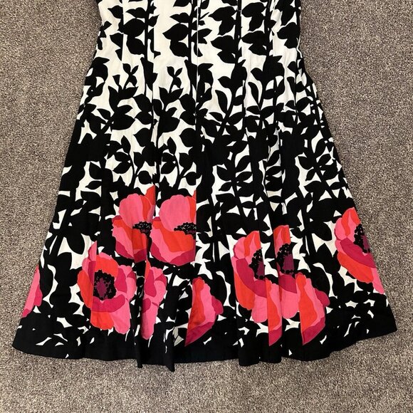 Jones Studio Women's Dress Size 6 Floral Sleeveless A-Line Knee Length Back Zip - Picture 10 of 15